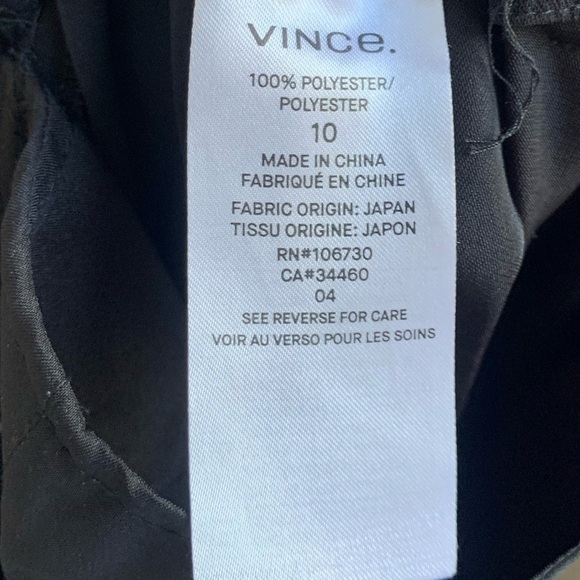 Vince Pleated Black Trousers Size 10 - Picture 5 of 6